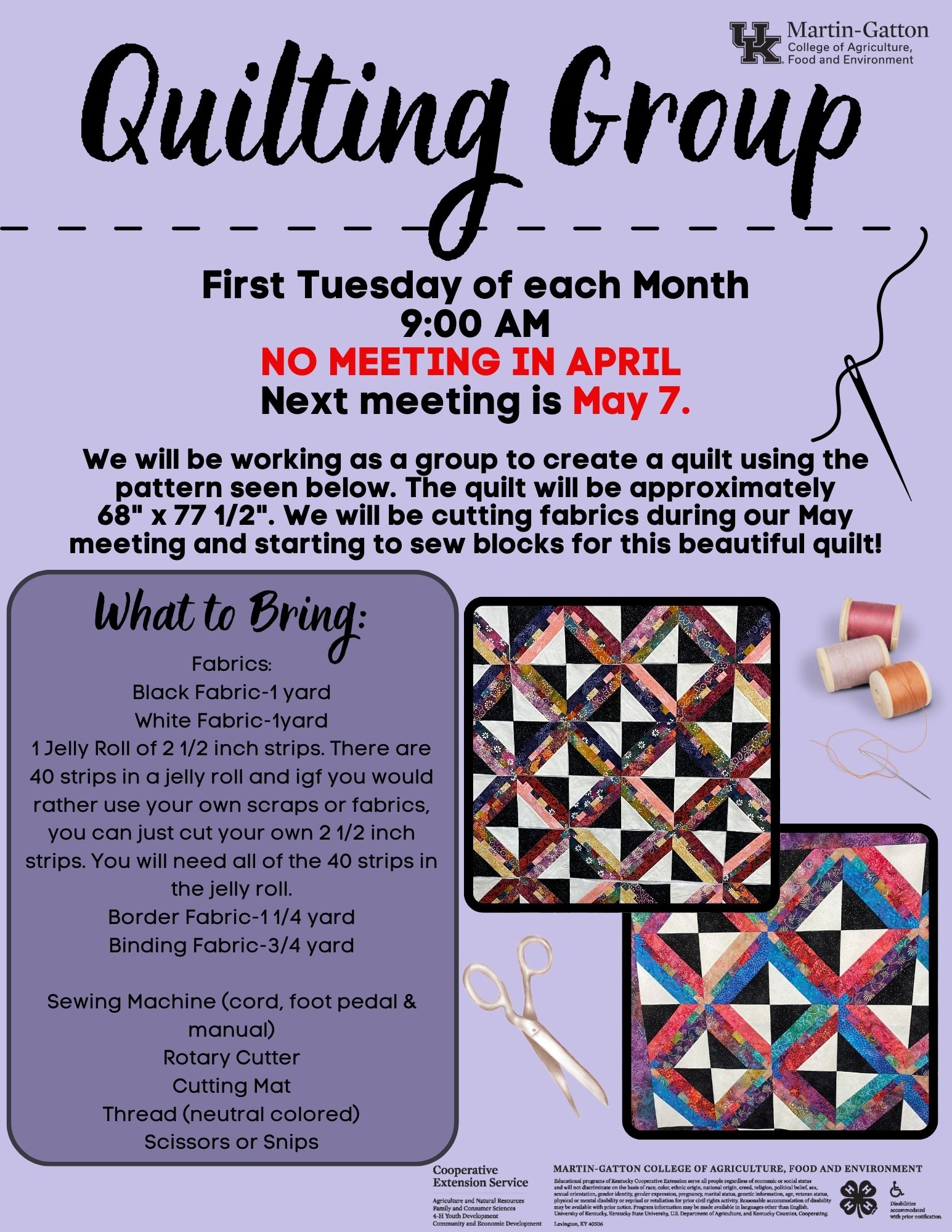 quilting in May