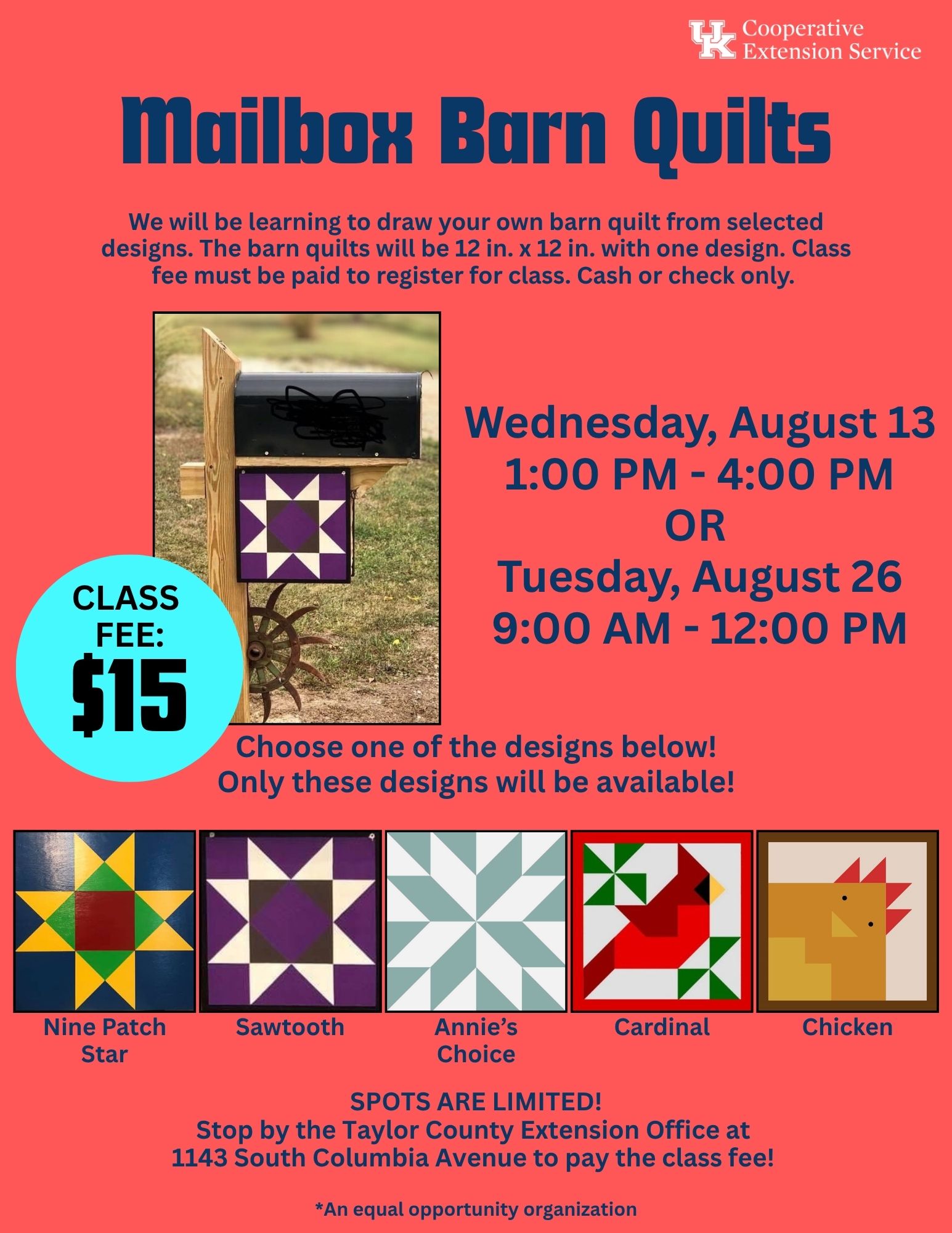 Mailbox Barn Quilt