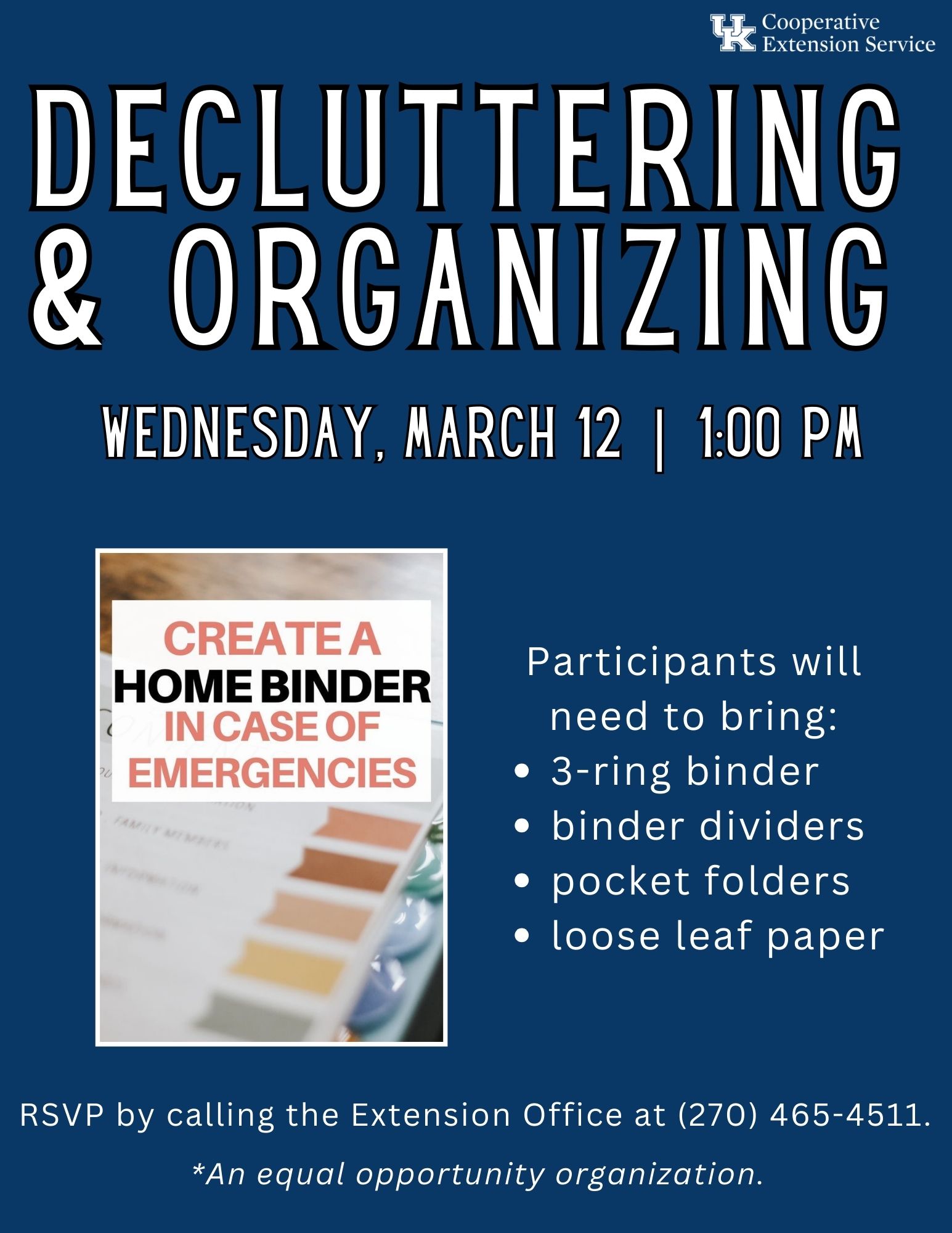 March 2025 Decluttering & Organizing