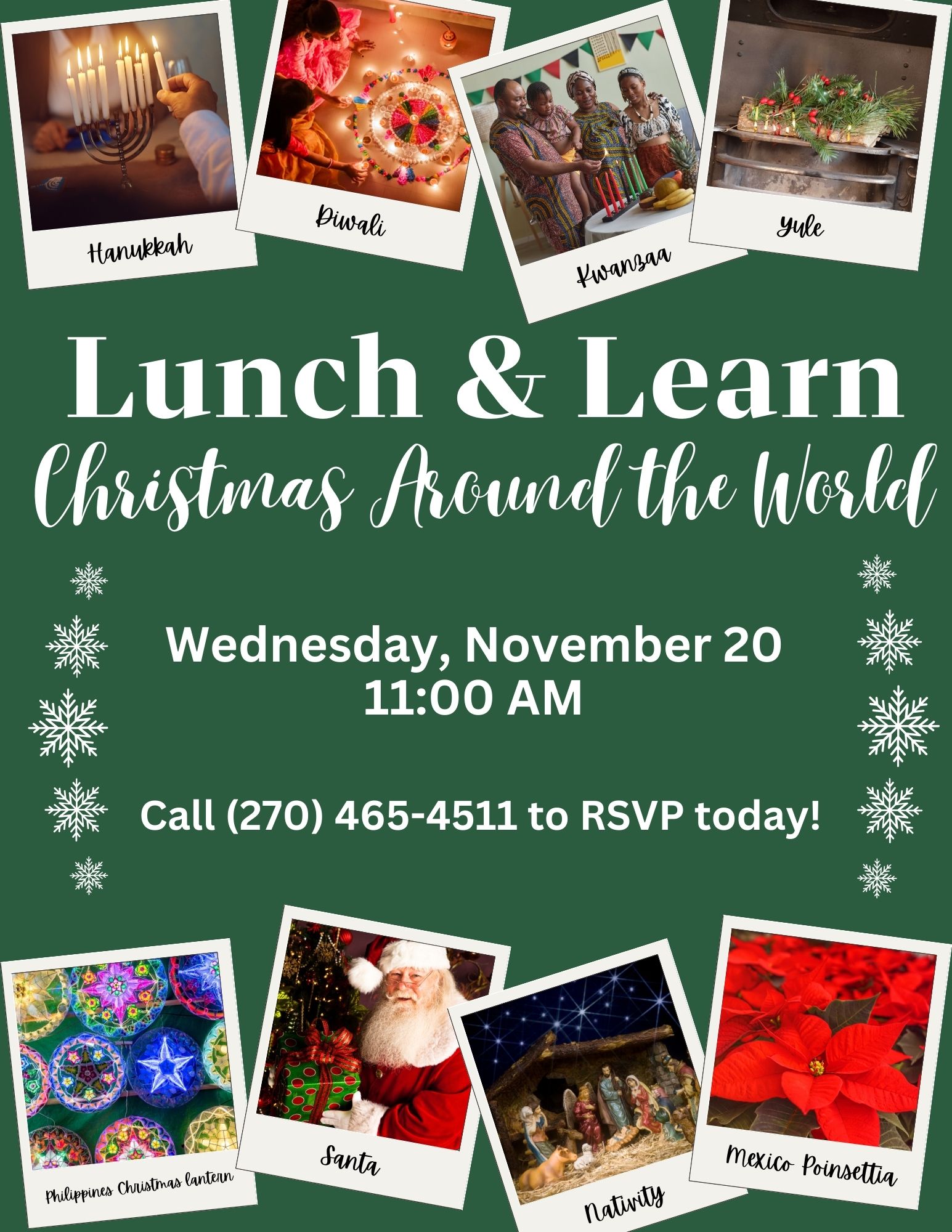 Lunch & Learn Christmas Around the World Taylor County Extension Office