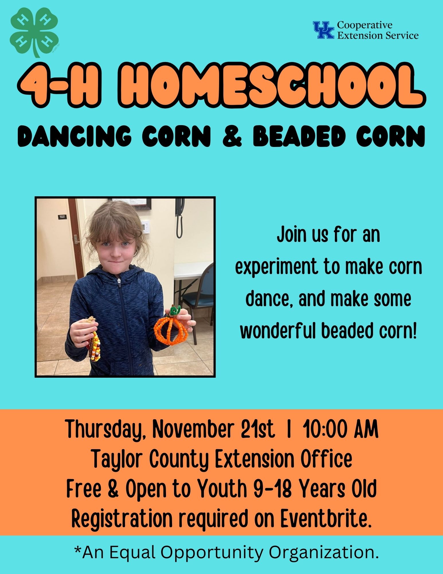 4-H Homeschool Dancing Corn and Beaded Corn