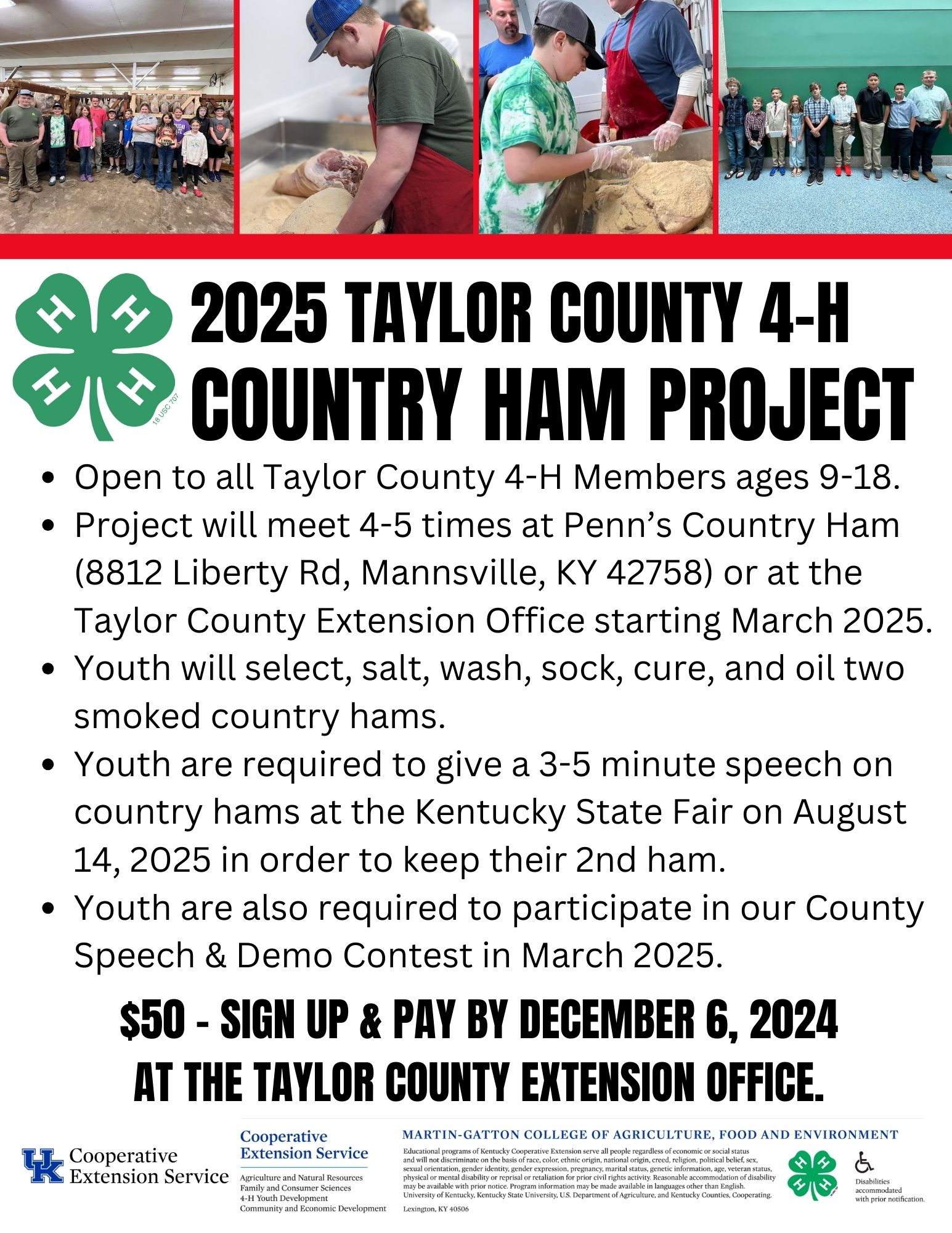 4-H Country Ham Flyer