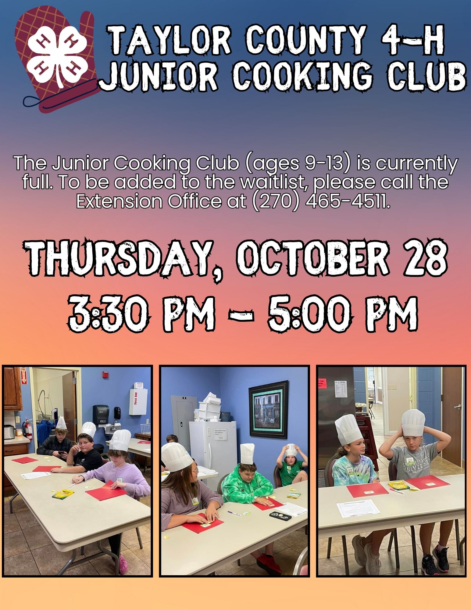 4-H Junior Cooking CLub