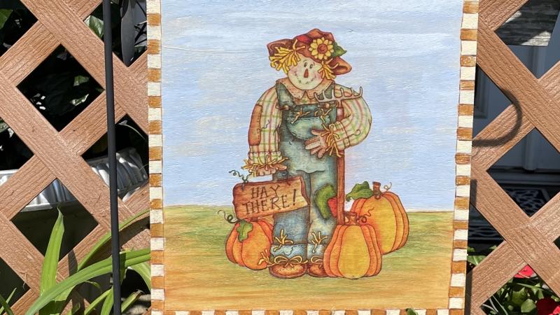 Wooden Garden Flag
