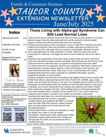 FCS June & July 2025 Newsletter page 1
