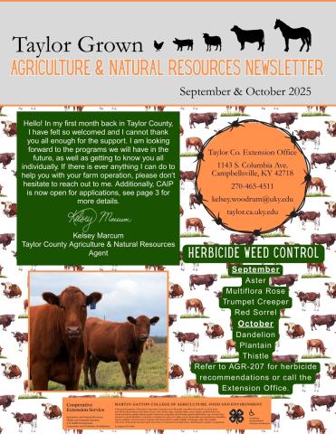 ANR September & October 2025 Newsletter page 1