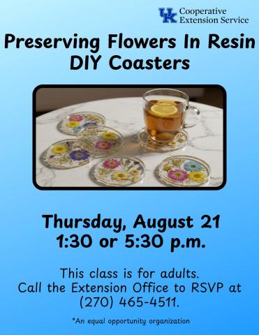 Preserving Flowers in Resin DIY Coasters