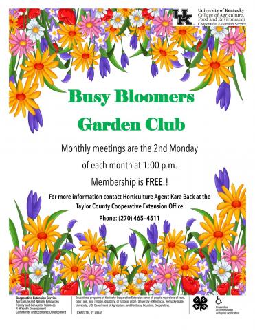 Busy Bloomer Garden Club