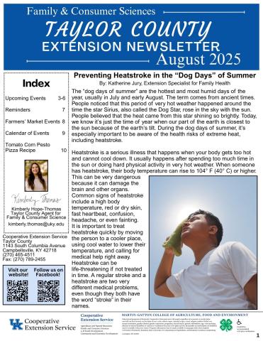 FCS August 2025 Newsletter page 1