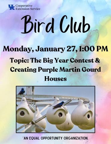 January 2025 Bird Club Flyer