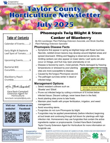 Horticulture newsletter